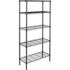 5-Shelf Adjustable, Heavy Duty Storage Shelving Unit (350 lbs loading capacity per shelf), Steel Organizer Wire Rack,Black