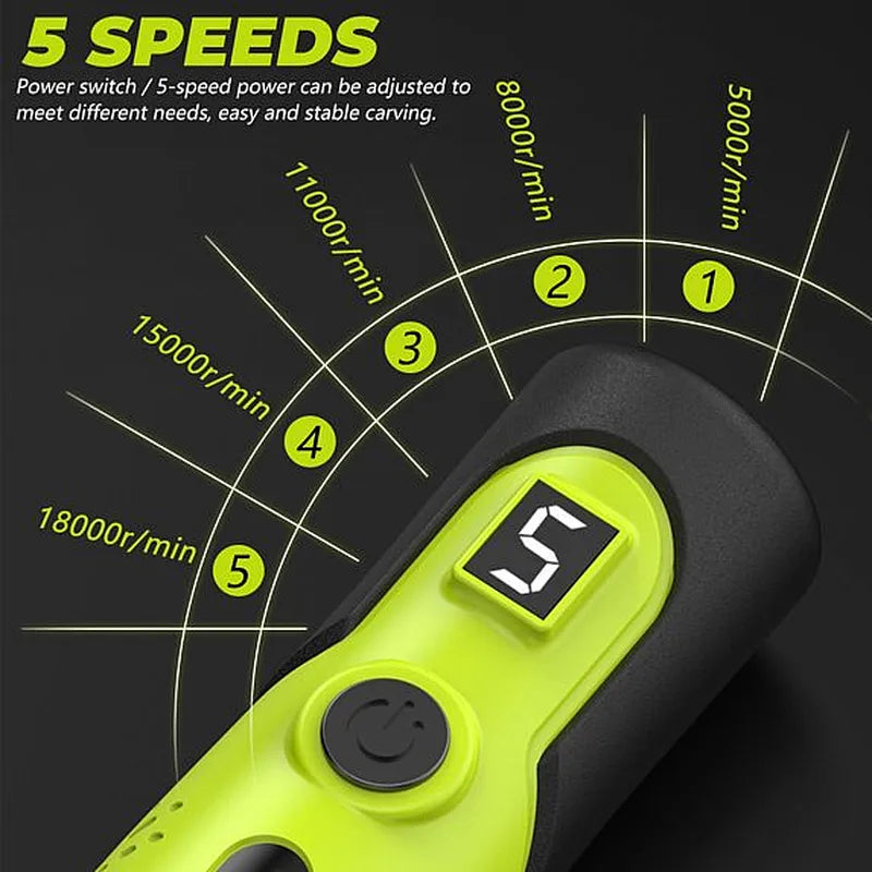 Kepeak Cordless Mini Rotary Tool 5-Speed 2.4V for Sanding Polishing DIY