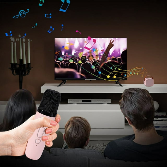 Kepeak Mini Karaoke Machine, Portable Bluetooth Speaker with Wireless Microphone for Kids and Adults