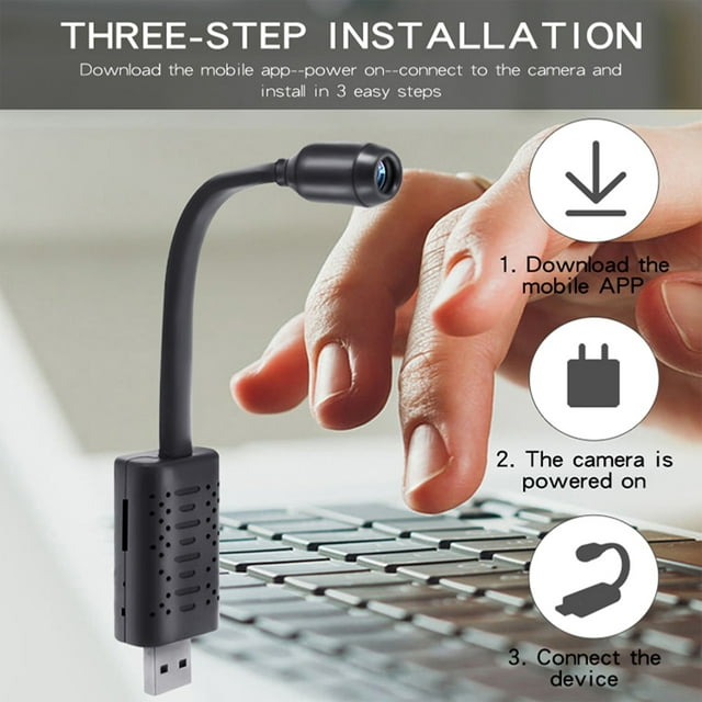 USB Plug Mini WiFi Wireless Camera - Kepeak Security Cameras Small 1080p HD Nanny Cam