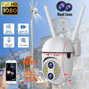 Outdoor Security Camera, 1080p Home WiFi IP Surveillance Camera, Two Way Motion Detection Night Vision CCTV Camera