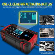 AC DC 12V/8A 24V/4A Automatic Car Battery Charger, Trickle Battery Charger, Power Battery Maintainer for Car, Automotive, Vehicle, Motorcycle