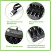 Universal 18650 Battery Charger, 4 Slots Battery Charger for 18650 Rechargeable Li-ion Batteries