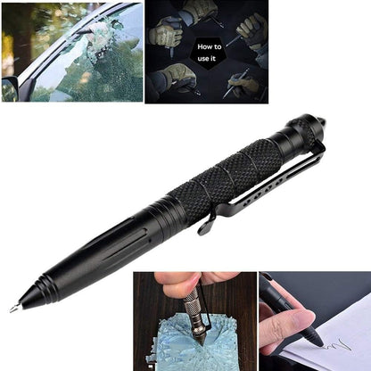 KEPEAK Military Tactical Pen, Professional Self Defense Pen, Emergency Glass Breaker Pen - Tungsten Steel, Writing Tool with 6 Refill