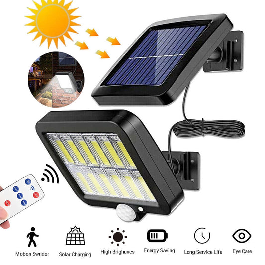 Solar Wall Lights Outdoor with Motion Sensor,Kepeak 120 COB Ultra Bright Waterproof Separable Solar Porch Light, 16.4 ft Cord Solar Security Light for Patio Yard Deck Garage Driveway Porch Fence