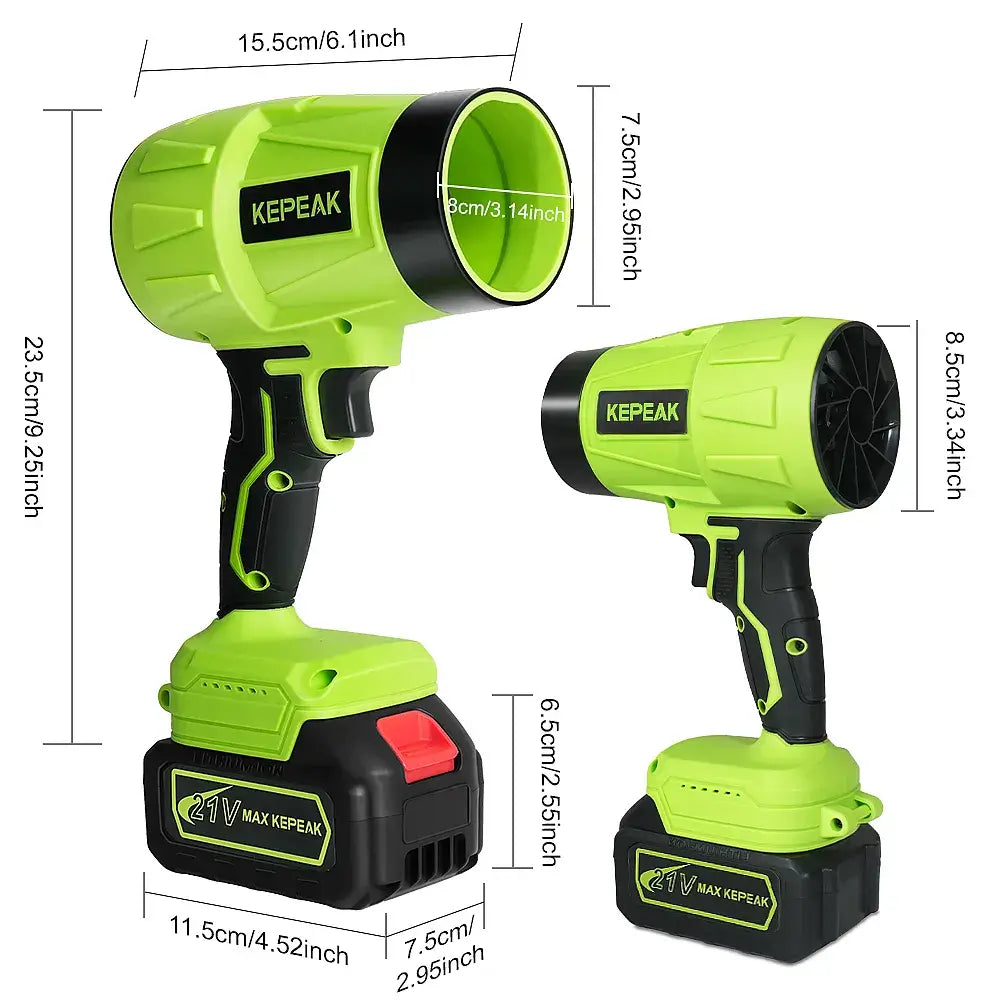 Cordless Electric Leaf Blower Kepeak Portable Handheld Leaf Blower with Adjustable Speed, 2 x 4.0Ah Batteries for Lawn, Garden, Patio, Yard Cleaning