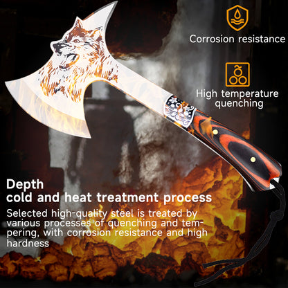 ZENG Camping Hatchet with Sheath, Survival Axe Multitool, Tomahawk Axe Tactical Military, Camping Axe for Camping Cycling Hiking