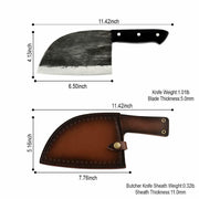 Japan Knives, Serbian Chef Knife Japanese Meat Cleaver Knife for Meat Cutting with Sheath Kitchen Knives for Home, Outdoor Cooking, Camping