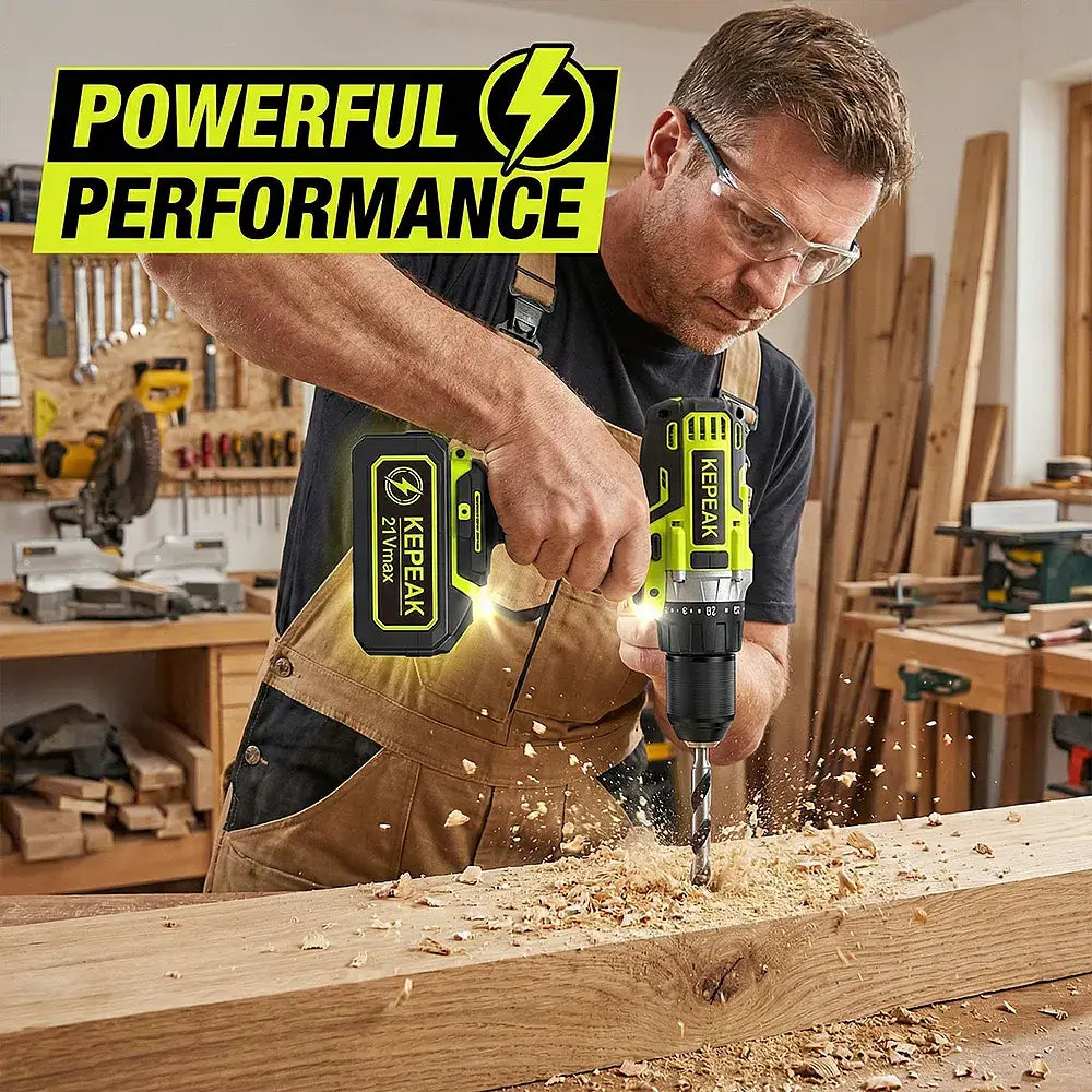 21V 2.6Ah Rechargeable Lithium-Ion Battery - Compatible with Kepeak Power Tools, 20-45 Mins Working Time, 2-3H Fast Charging, Triple Protection System