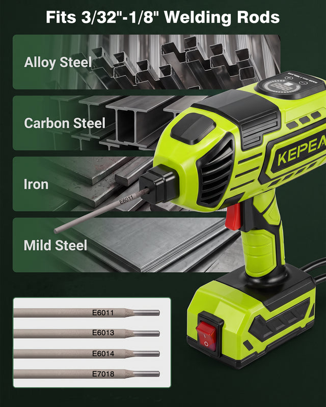Handheld Welder, 20-200A Portable Welding Machine 110V, ARC Welder Gun with IGBT Inverter, Hot Start & Anti-Stick for for 3/32"-1/8" Rods, DIY Repair, Professional Use