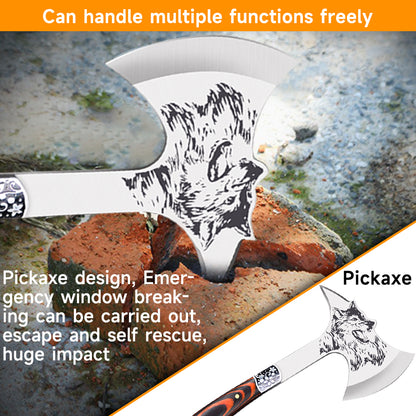 ZENG Camping Hatchet with Sheath, Survival Axe Multitool, Tomahawk Axe Tactical Military, Camping Axe for Camping Cycling Hiking