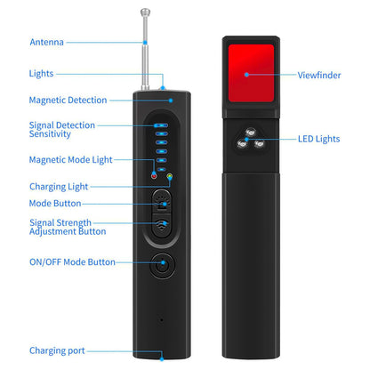 KEPEAK Camera Detectors - Anti Detector Bug Camera Finder RF Signal Scanner GPS Car Tracker Listening Devices Detector Wireless Portable Rechargeable