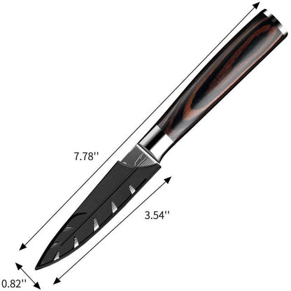 3.5 inch Kitchen Knife Professional Kitchen Chef Knife Japanese Damascus Pattern