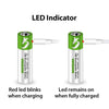 USB AA Lithium ion Rechargeable AA Battery, High Capacity 1.5V 2600mWh, 1.5 H Fast Charge, 4-Pack