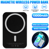 Wireless Portable Charger,Kepeak 10000mAh Magnetic Power Bank,Magnetic Power Bank Wireless Charger,Safe Battery Pack for iPhone 13/12/Pro/Pro Max,Black