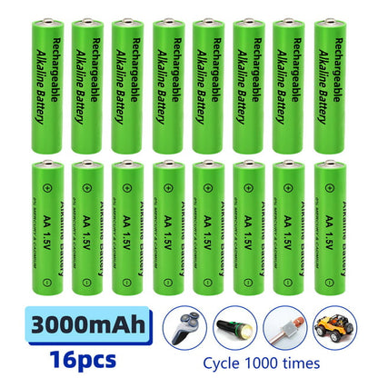 16Pcs 1.5V AA Rechargeable Batteries Lithium Li-ion Battery