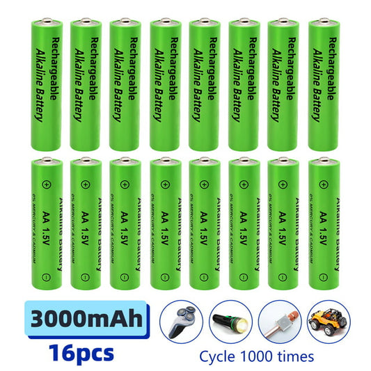 16Pcs 1.5V AA Rechargeable Batteries Lithium Li-ion Battery