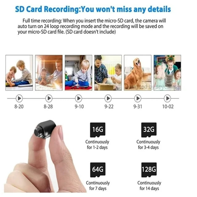 Kepeak Mini WiFi Camera, 1080P HD Camera with Night Vision Motion Detection 160° Wide Angle, 3Pcs