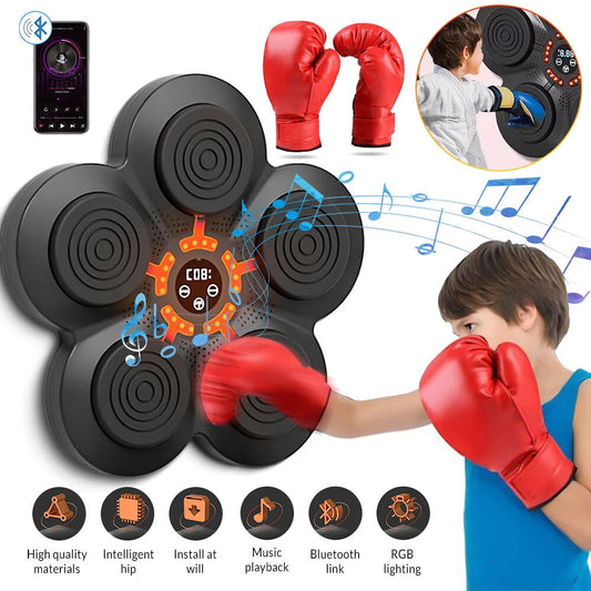 Music Boxing Machine,Kepeak Smart Bluetooth Boxing Machine Wall Mounted, Boxing Training Punching Equipment, Home Workout Boxing Target Machine,Suitable for Kids