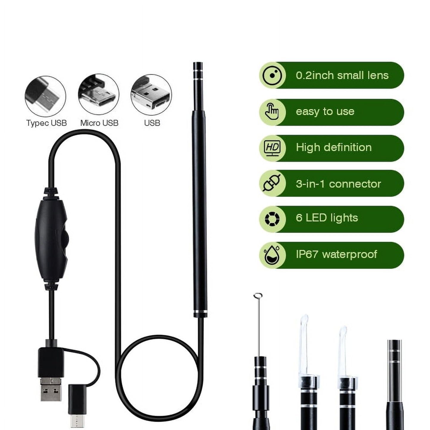 Kepeak Ear Wax Removal Tool, Smart Ear Cleaner, Ear Camera Scope with Light