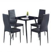 Kepeak Black Dining Chairs Set of 4 for Kitchen Dining Room, High Backrest,PU Dining Chair(No Table)