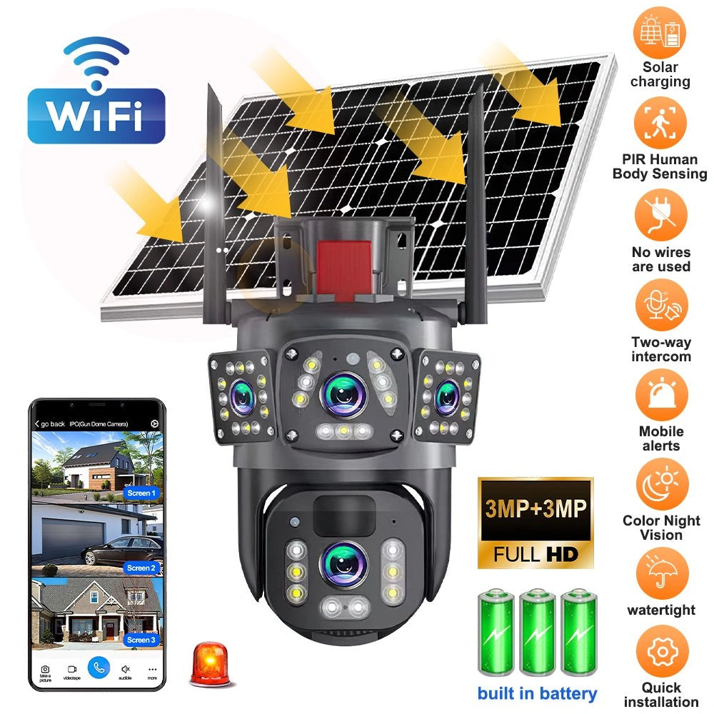 Kepeak Home Security Cameras 6MPWiFi IP Camera Dual Lens PTZ Camera with Color Night Vision