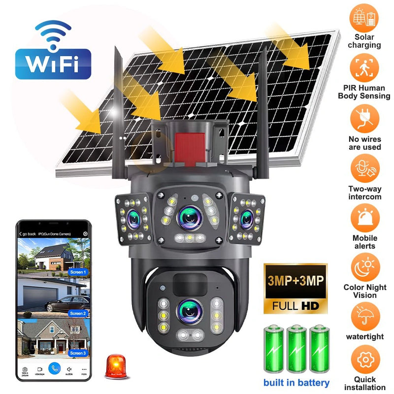 Kepeak Home Security Cameras 6MPWiFi IP Camera Dual Lens PTZ Camera with Color Night Vision