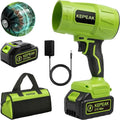 Cordless Leaf Blower KEPEAK 990K RPM 2x21V Batteries Fast Charger Lightweight