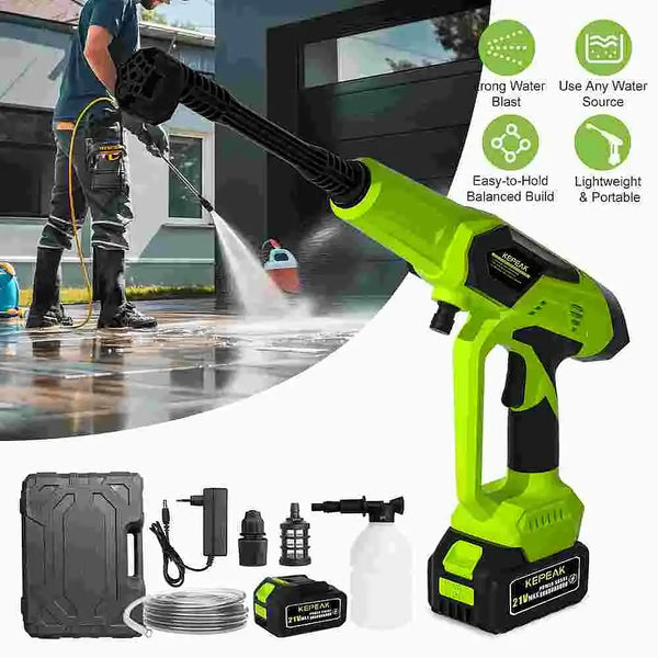Cordless Portable Pressure Washer 1450 PSI - KEPEAK