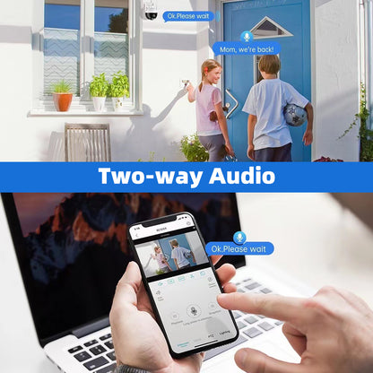 Kepeak Wall-mounted Camera, Wireless Wifi 1080p Security Camera, Night Vision CCTV Video Surveillance