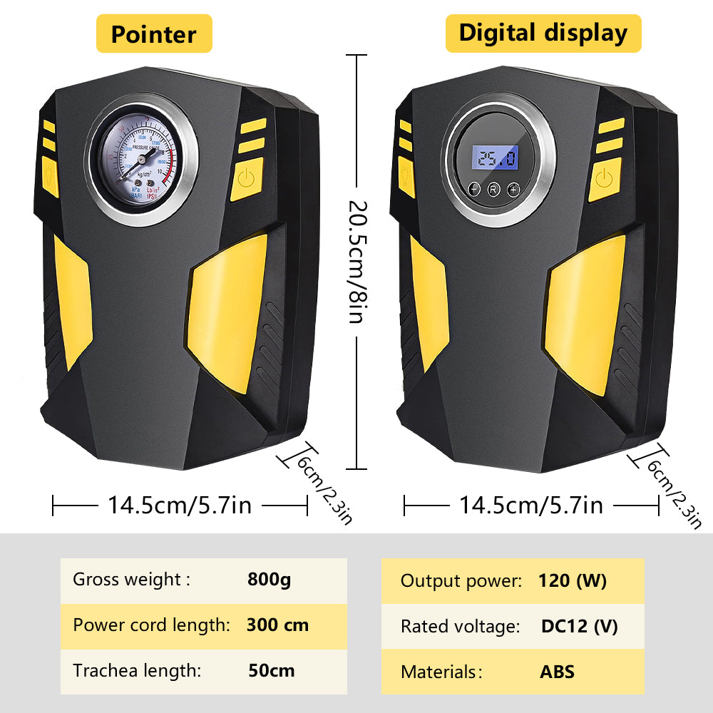 Tire Tyre Inflator Car Air Pump Compressor Electric Portable Auto 12V 150 Psi by KEPEAK