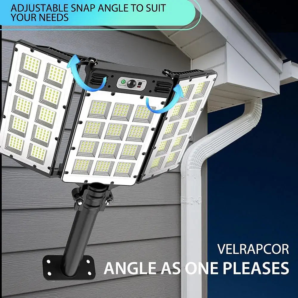 KEPEAK Solar Street Lights,6000mAh 800LED Motion Sensor Outdoor Lights with Remote Control, IP66 Waterproof Adjustable Flood Light Outdoor for Yard, Garden, Pathway