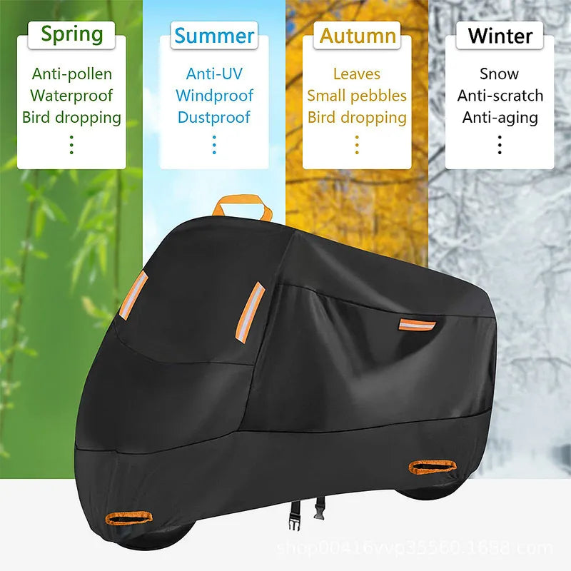 KEPEAK 300D Waterproof All Season Moto Cover, Lock Hole, XXL