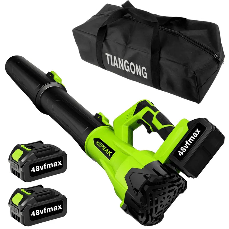 Cordless Leaf Blower 21V, Kepeak 440W High-Speed Motor, Dual 1300mAh Rechargeable Batteries, Fast Cleaning