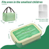Bento Box,Lunch Box Kit,1400ML Lunch Container for Kids/Adult/Toddler,3 Compartments with Spoon Fork Bag Accessories,Microwave/Dishwasher/Freezer Safe, Bpa-Free(Green)