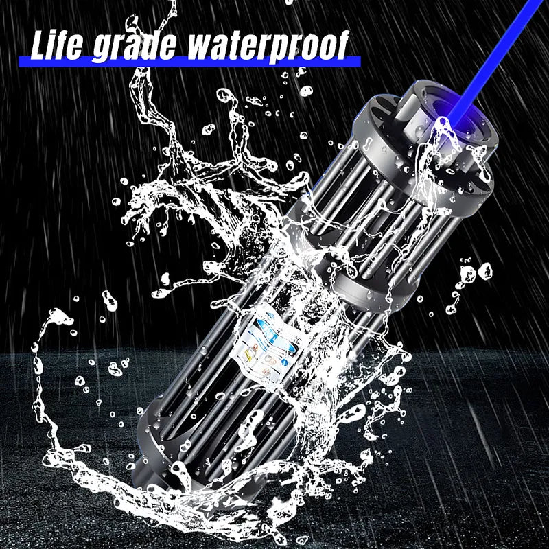 Kepeak High Power Blue Adjustable Beam Laser Pointer Visible Beam 5MW Burn Dot Light