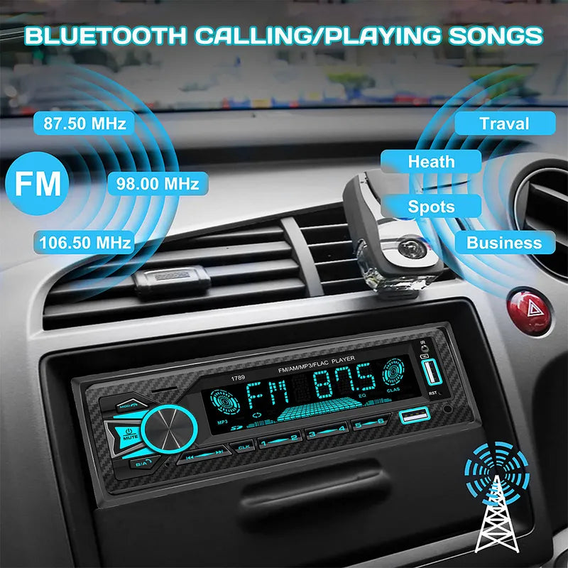 Kepeak Bluetooth Car Stereo USB AUX Hands-Free AM FM Radio