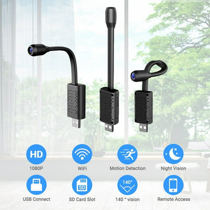 USB Plug Mini WiFi Wireless Camera - Kepeak Security Cameras Small 1080p HD Nanny Cam