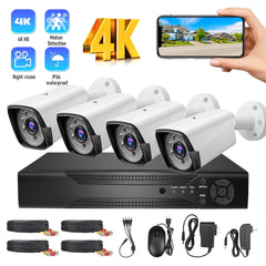 Security Camera System Wireless,Kepeak 1080P 4CH Wireless Home Security Systems with 4pcs 2MP Full HD Cameras,Night Vision Motion Detection Free App for Indoor Outdoor Video Surveillance