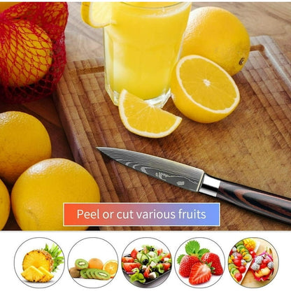 3.5 inch Kitchen Knife Professional Kitchen Chef Knife Japanese Damascus Pattern