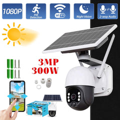 Wireless Cameras for Home, Solar Security Cameras Wireless Outdoor, 3MP HD Wi-Fi Camera, Motion Detection