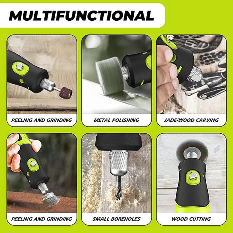 Kepeak Cordless Mini Rotary Tool 5-Speed 2.4V for Sanding Polishing DIY