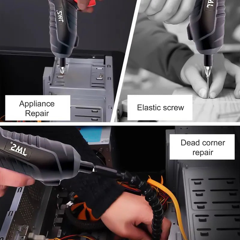 Kepeak 47PCS 3.6V Cordless Electric Screwdriver Pivoting Handle Kit