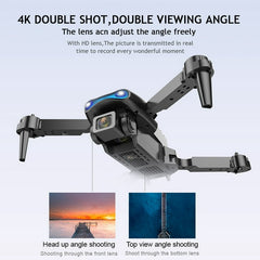 Feoflen E99 Pro Foldable Drones for Adults, Quadcopter 4K Adults Drone with HD Dual Camera, WiFi FPV Function, Children's Day Gift for Kids