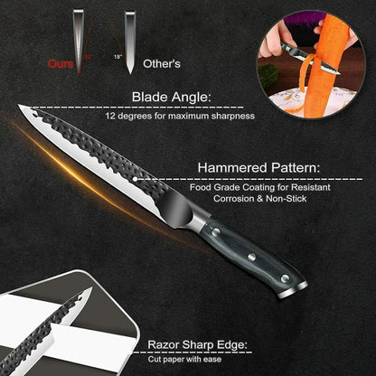 8 inch Forged Bread Knife Chef Kitchen Knife Japanese Damascus Stainless Steel