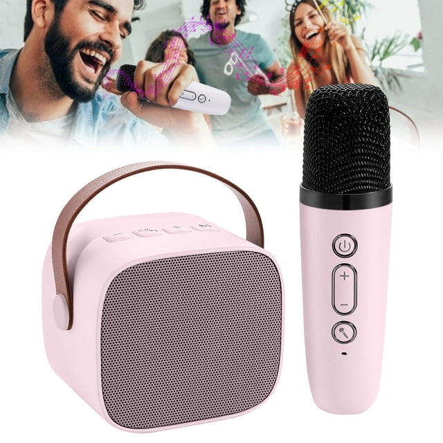 Kepeak Mini Karaoke Machine, Portable Bluetooth Speaker with Wireless Microphone for Kids and Adults