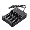 Universal 18650 Battery Charger, 4 Slots Battery Charger for 18650 Rechargeable Li-ion Batteries