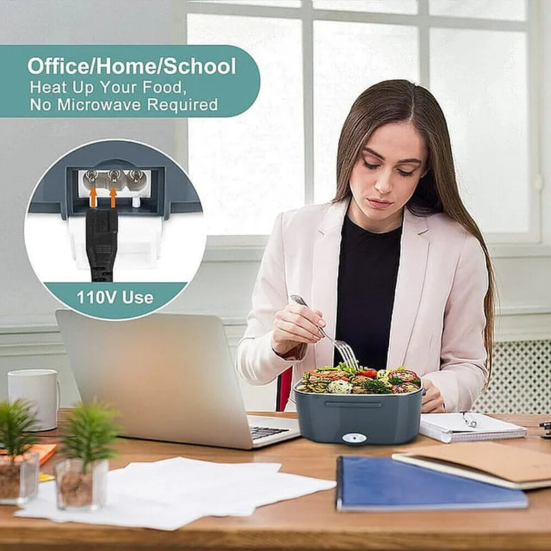 Electric Lunch Box 1.5L 304 Stainless Steel Car Home Leak Proof