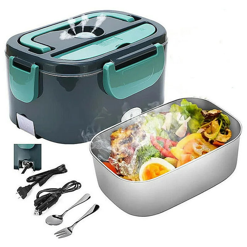 Electric Lunch Box 1.5L 304 Stainless Steel Car Home Leak Proof