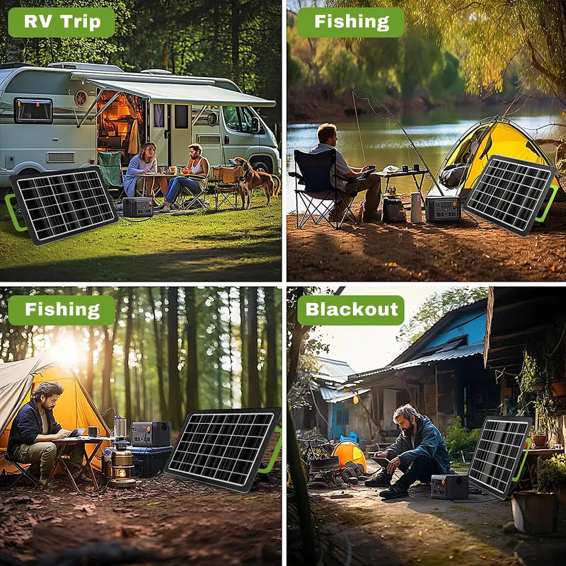 Kepeak 15W Foldable Solar Panel USB-C LED Waterproof Phone Charger